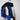 Hermani Heritage Egyptian cotton scarf and socks in Black/Blue. Made in Italy.